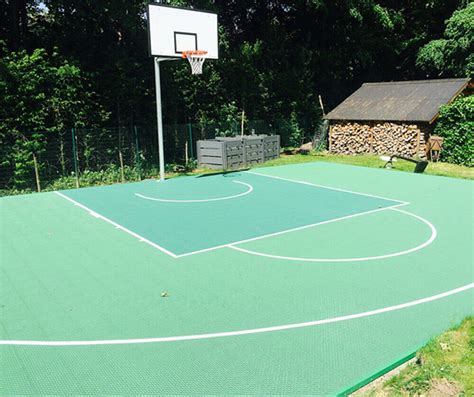 Terrain Multisports Basketball Et Volleyball 9m X 18m Terrain Sport Fr