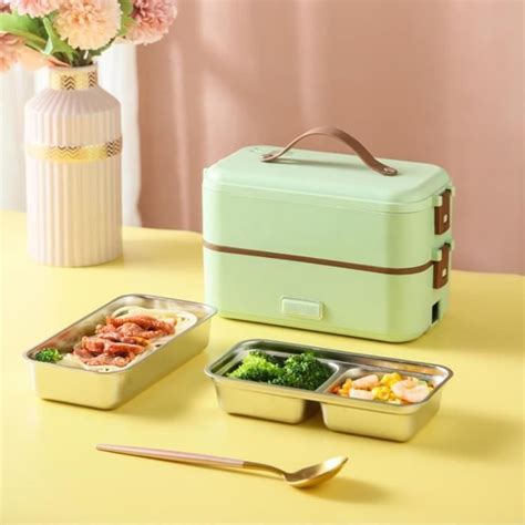 Boîte Chauffante Repas Lunch Box Électrique 300W Électrique Acier