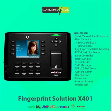 Jual Mesin Absensi Fingerprint Solution X401 Absen Absensi Sidik Jari