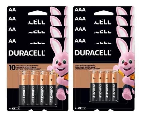 Kit 64 Pilhas Duracell Alcalina 32 Aa 32 Aaa Pack 16