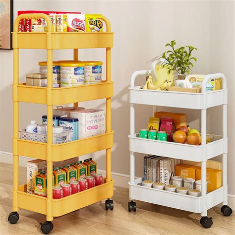 Multi Functional Floor Multi Layer Snack Rack Carrinho De Armazenamento