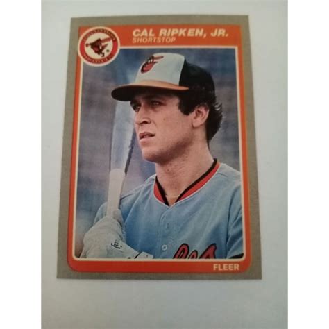 1985 Cal Ripken Jr Baltimore Orioles Fleer Sports Baseball Trading Card