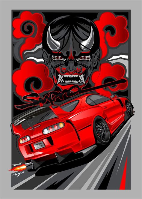 JDM Legend Supra Poster By Tito Gonzalez Displate Cool Car