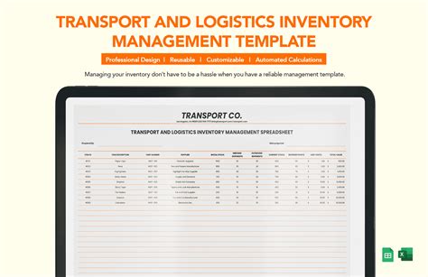 Transport And Logistics Fleet Inventory Spreadsheet Template In Excel