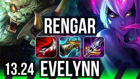 RENGAR Vs EVELYNN JNG Rank 3 Rengar 6 Solo Kills Legendary 20 4