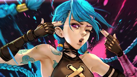 Jinx Arcane Series Lol Art 4k HD Wallpaper Rare Gallery