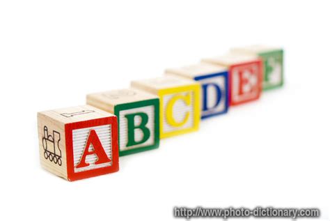 alphabet blocks - photo/picture definition at Photo Dictionary ...