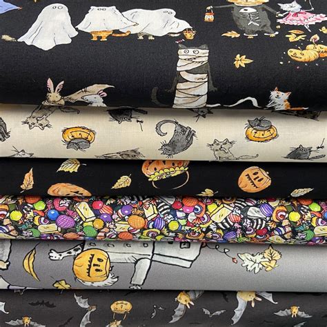 Halloween Cat Fabric Etsy Uk