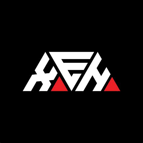Xeh Triangle Letter Logo Design With Triangle Shape Xeh Triangle Logo