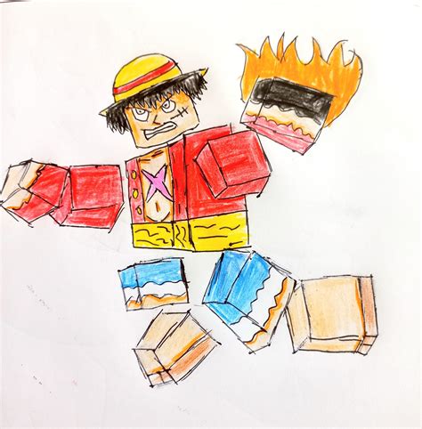 I Drew A Roblox Style Luffy Ronepiece