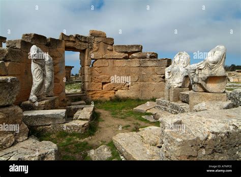 Sanctuary Of Demeter And Kore Cyrene Greek Roman Ruins Libya Stock