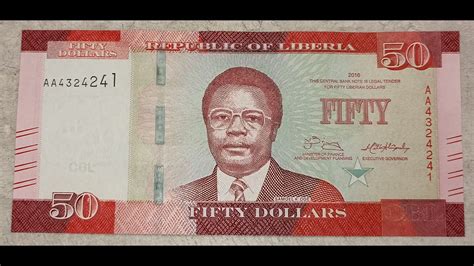 Liberia Dollars Banknotes Collecting Fiat Currency