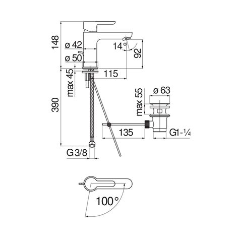 Nobili Abh Cr Abc Miscelatore Monocomando Per Lavabo P Cm