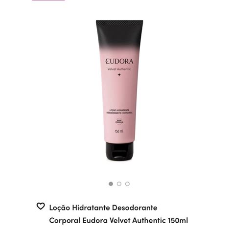 Eudora Combo Velvet Authentic Desodorante Colônia 100ml Loção