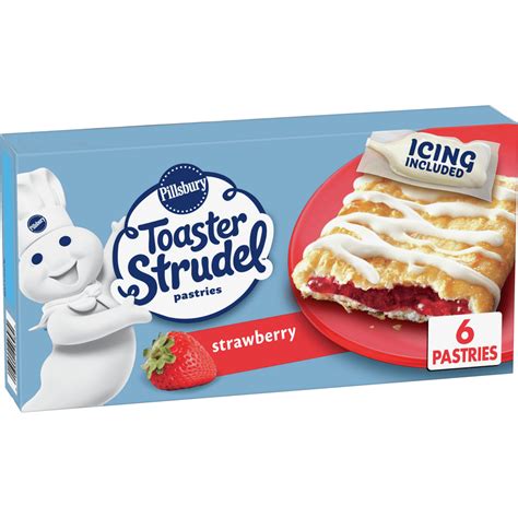 Pillsbury Toaster Strudel Strawberry Frozen Pastries 6 Ct 117 Oz