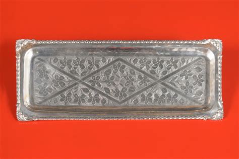 Sterling Silver Serving Engraved Plater For Sale at 1stDibs