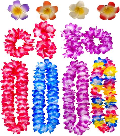 Amazon Piezas Hawaianas Leis Tropicales Luau Hawaii Flor Lei