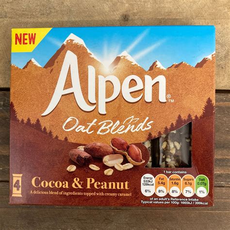 12x Alpen Oat Blends Cocoa & Peanut Bars (3 Packs of 4x32g) & Low Price