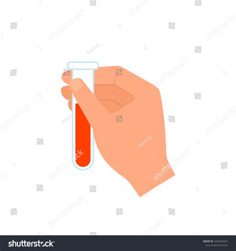 Hand Holding Test Tube Icon Clipart Stock Vector Royalty Free