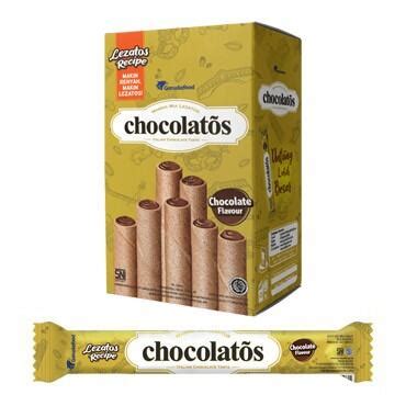 Chocolatos Wafer Roll Chocolate Flavour 1 Box 24 Pcs Lazada Indonesia