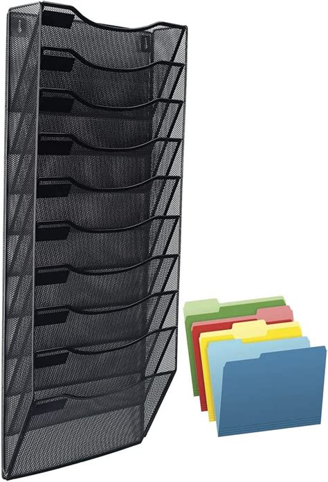 Amazon Cancofam Wall Mounted File Organizer Vertical Tier