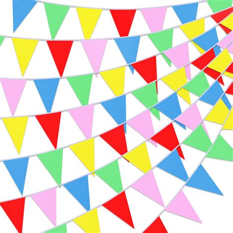 Buy Sets Ft Pcs Colorful Pennants Multicolor Rainbow