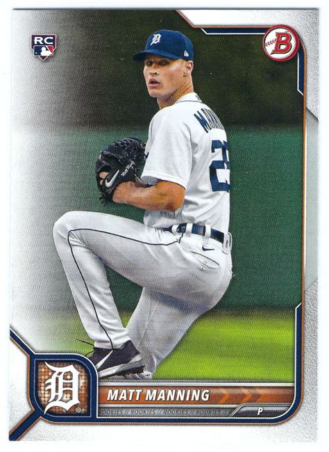 2022 Bowman 58 Matt Manning Detroit Tigers Rookie Card EBay