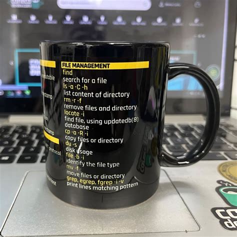 Caneca Dev Linux Commands Cheat Sheet Preta Caneca Do Dev Canecas E