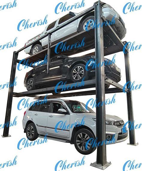 Post Triple Stacker Car Lift Conjoined Columns Parking System Auto