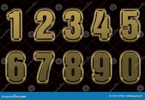 Numbers Set Illustration Stock Illustration Illustration Of Digital