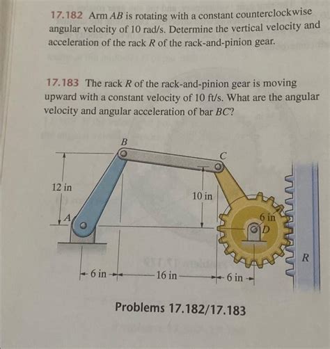 Solved 17 174 The Crank AB Has A Constant Clockwise Angular Chegg