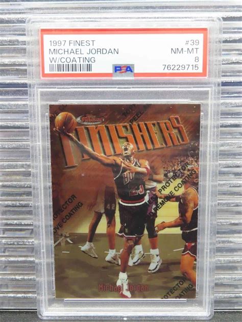 Topps Finest Michael Jordan Finishers W Coating Psa Nm Mt