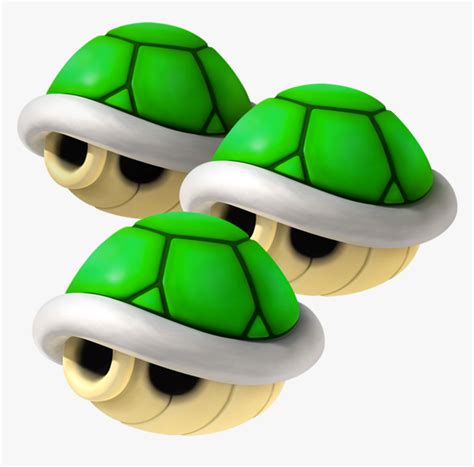 Green Shell Png - Mario Kart Triple Green Shell, Transparent Png - kindpng