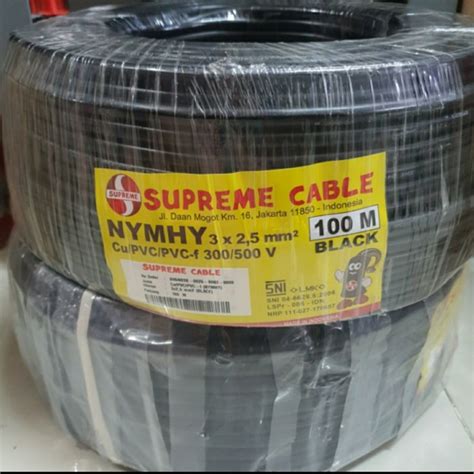 Jual Kabel Listrik Serabut Nyyhy X Mm Supreme Hitam Nyyhy X