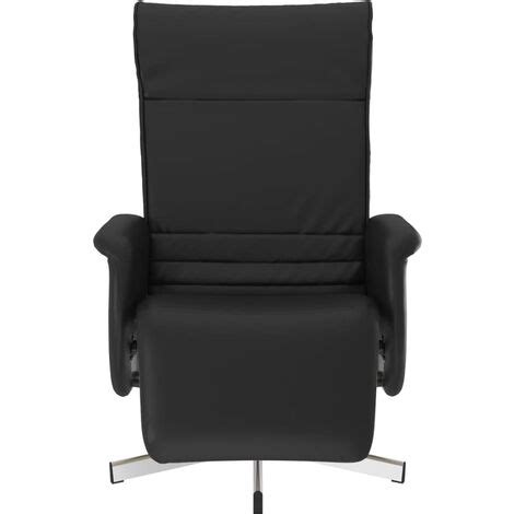 Fauteuil Inclinable Avec Repose Pieds Noir Similicuir Vidaxl