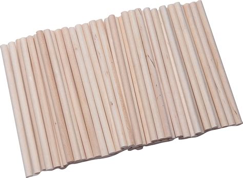 Amazon Ruwado 60 Pcs 12 Inch Wooden Dowel Rods Natural Unfinished