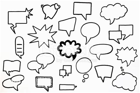 Types Of Hand Drawn Speech Bubbles Stock Photos Freeimages