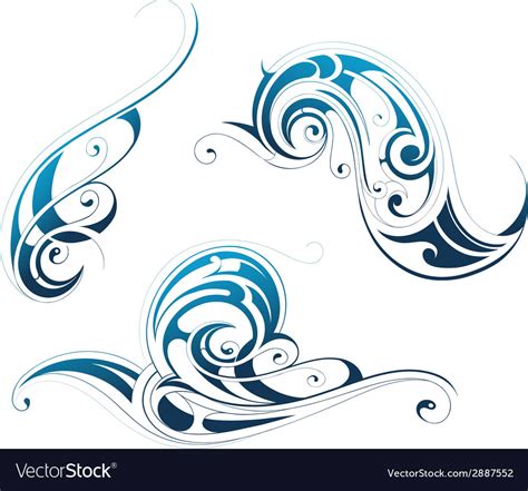 Water Swirls Royalty Free Vector Image Vectorstock