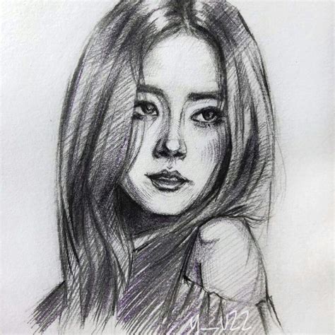 Jisooblackpink Drawing Kpop Drawings Pencil Drawing Images Easy Drawings