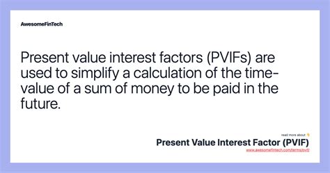 present  interest factor pvif awesomefintech blog