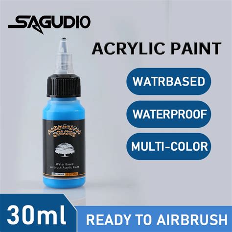 Pintura De Aer Grafo SAGUD Lista Para Rociar A Base De Agua 24 Colores