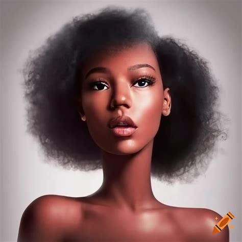 Portrait Of A Beautiful African American Girl