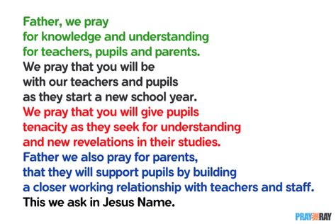 BACK TO SCHOOL PRAYER for Teachers, Pupils and Parents