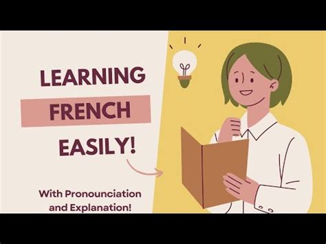 Learn French Easily Basic Vocabulary With Pronounciation And