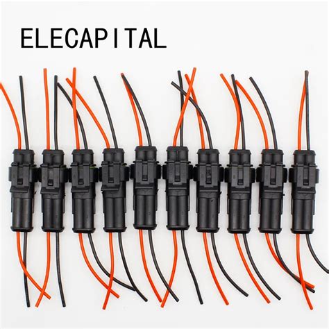 10 Sztuk Partia 2 Pin Way Wodoodporne Z Cze Elektryczne Adapter Wtyczki