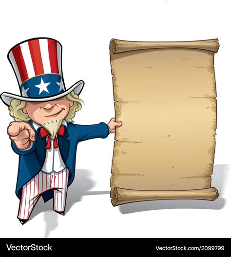 Uncle Sam I Want You Declaration Royalty Free Vector Image