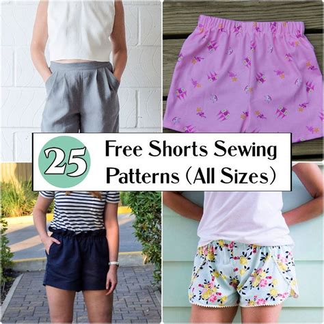 25 Free Shorts Sewing Pattern PDF Shorts Pattern Worksheets Library