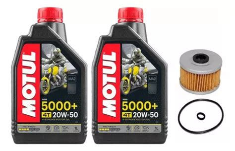 Kit Troca Oleo E Filtro Kawasaki Ninja 250r Motul 5000 20w50 Frete grátis