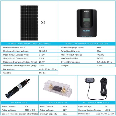 Buy Renogy Watt Volt Off Grid Solar Premium Kit With