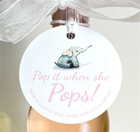 Pop It When She Pops Personalized Baby Shower Mini Champagne Etsy